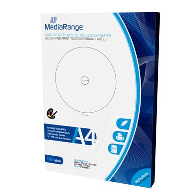 EAN 4260283112425 - MediaRange MRINK132 etiqueta autoadhesiva Blanco 100 pieza(s) imagen 1