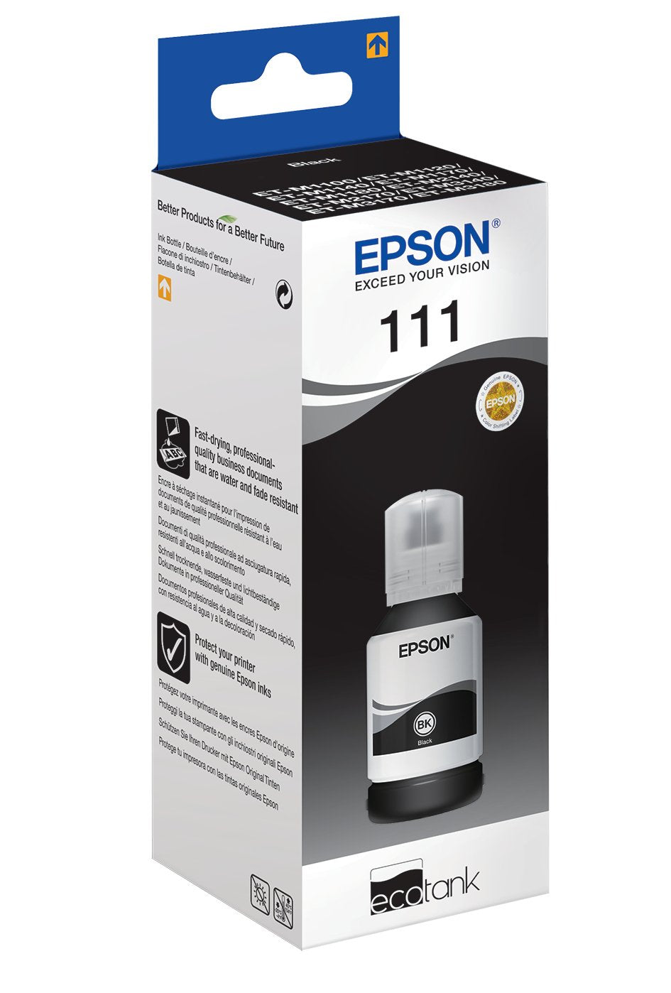 Botella De Tinta Original Epson 111 Xl Alta Capacidad Negro