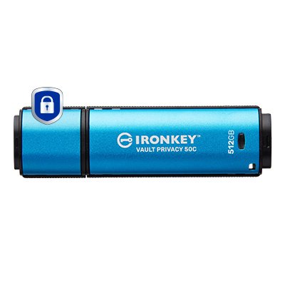 EAN 0740617338867 - Kingston Technology IronKey Vault Privacy 50 unidad flash USB USB Tipo C 3.2 Gen 1 (3.1 Gen 1) Negro, Azu imagen 1