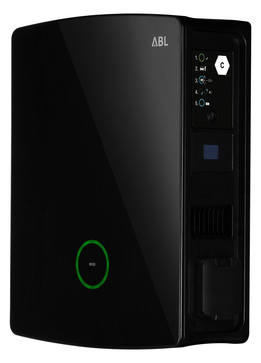 Abl E-Mobility Wallbox Em4 Twin, Extensor Reev Ready, 22kw Negro, Trifásico, Wifi, Bluetooth, Lte, Contador De Energía Mid 100000183