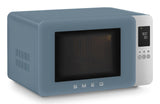 Microondas Smeg Con Grill Moc01sbmeu, 4 Fkt, 1900w, Azul Tormenta Mate