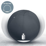 Leitz Ergo Active Sitzball Samtgris 55cm Anti-Wegroll-Design