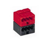 Wago 243-211 4-Leiter-Buchsenklemme,Push Wire , 0,8 Mm,Dunkelgrau Rot
