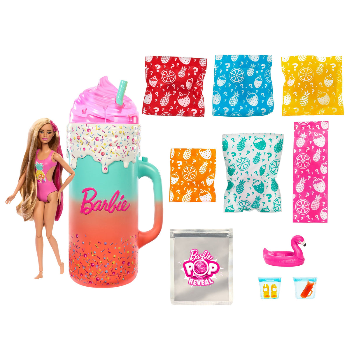 Muñeca  Mattel Barbie Pop! Set De Regalo Reveal Fruit Series: Batido Tropical