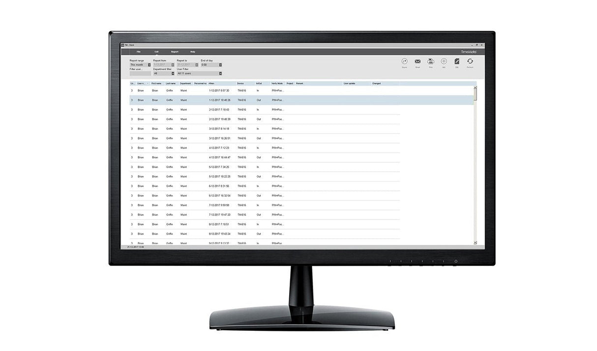 Controlador De Presencia Safescan Timemoto Tm-616 Tarjeta Rfid/Llavero/Pin Pantalla 7cm Hasta 200 Usuarios Lan/Wifi/Usb Host
