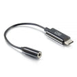 EAN 0757120544265 - C2G 54426 cable de teléfono móvil Negro 0,09 m USB-C 3,5 mm imagen 1