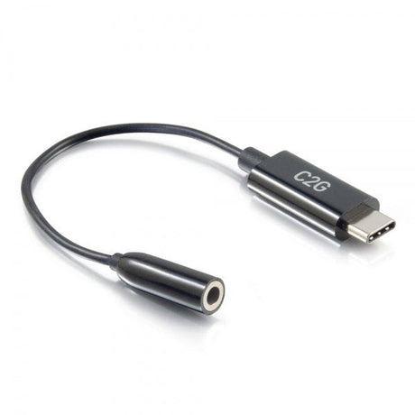 EAN 0757120544265 - C2G 54426 cable de teléfono móvil Negro 0,09 m USB-C 3,5 mm imagen 1