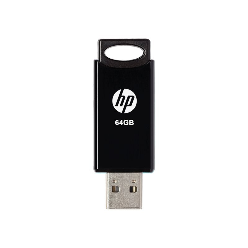 Pendrive Hp 64gb Usb 2.0 V212w Negro Tapa Deslizante/Plastico Hpfd212b-64