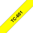 EAN 4977766050616 - Brother TC-601 cinta para impresora de etiquetas Negro sobre amarillo imagen 1