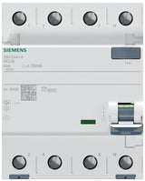 Siemens Indus.Sector Fi-Schutzschalter 5sv3344-6 40a,3+N,30ma,400v Sentron Fehlerstrom-Schutzschalte
