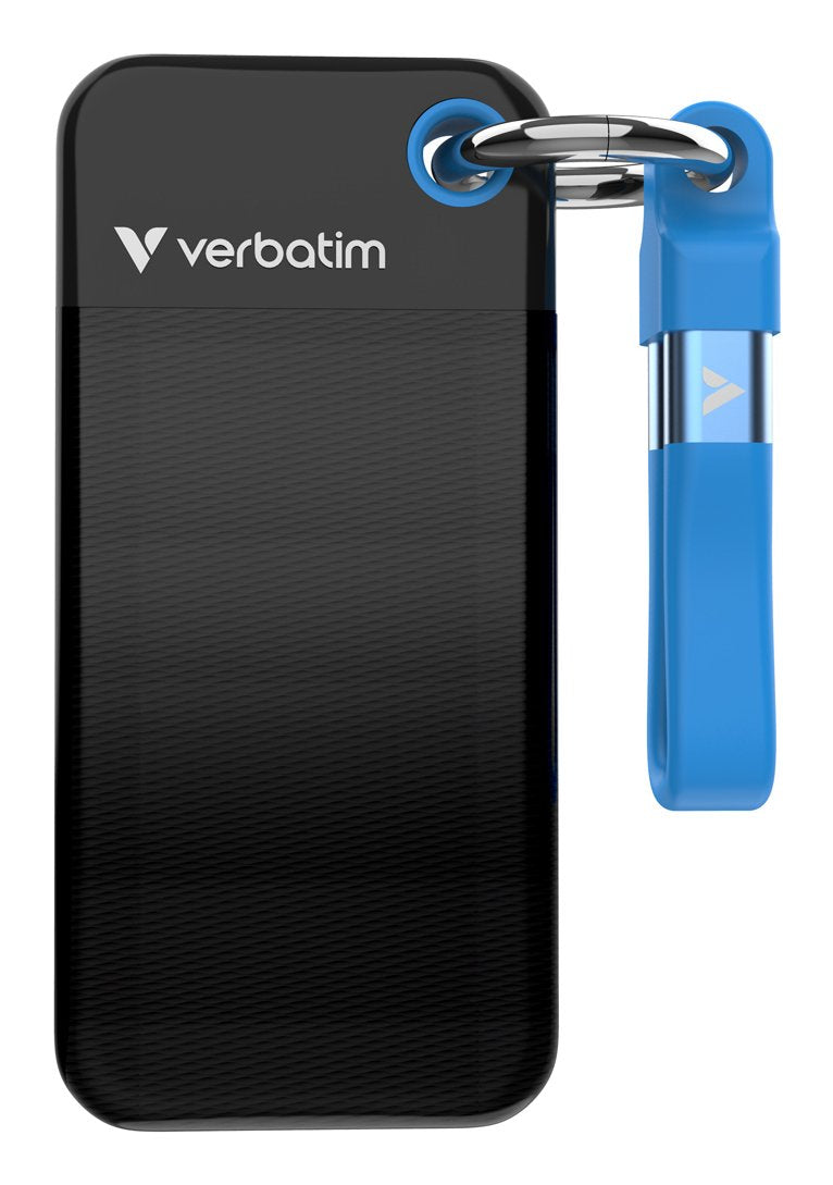 Disco Ssd Externo Verbatim Pocket - 128go (Negro/Azul)