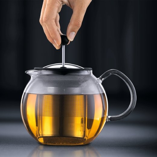 Bodum Assam Tetera 1 L Cromo, Transparente