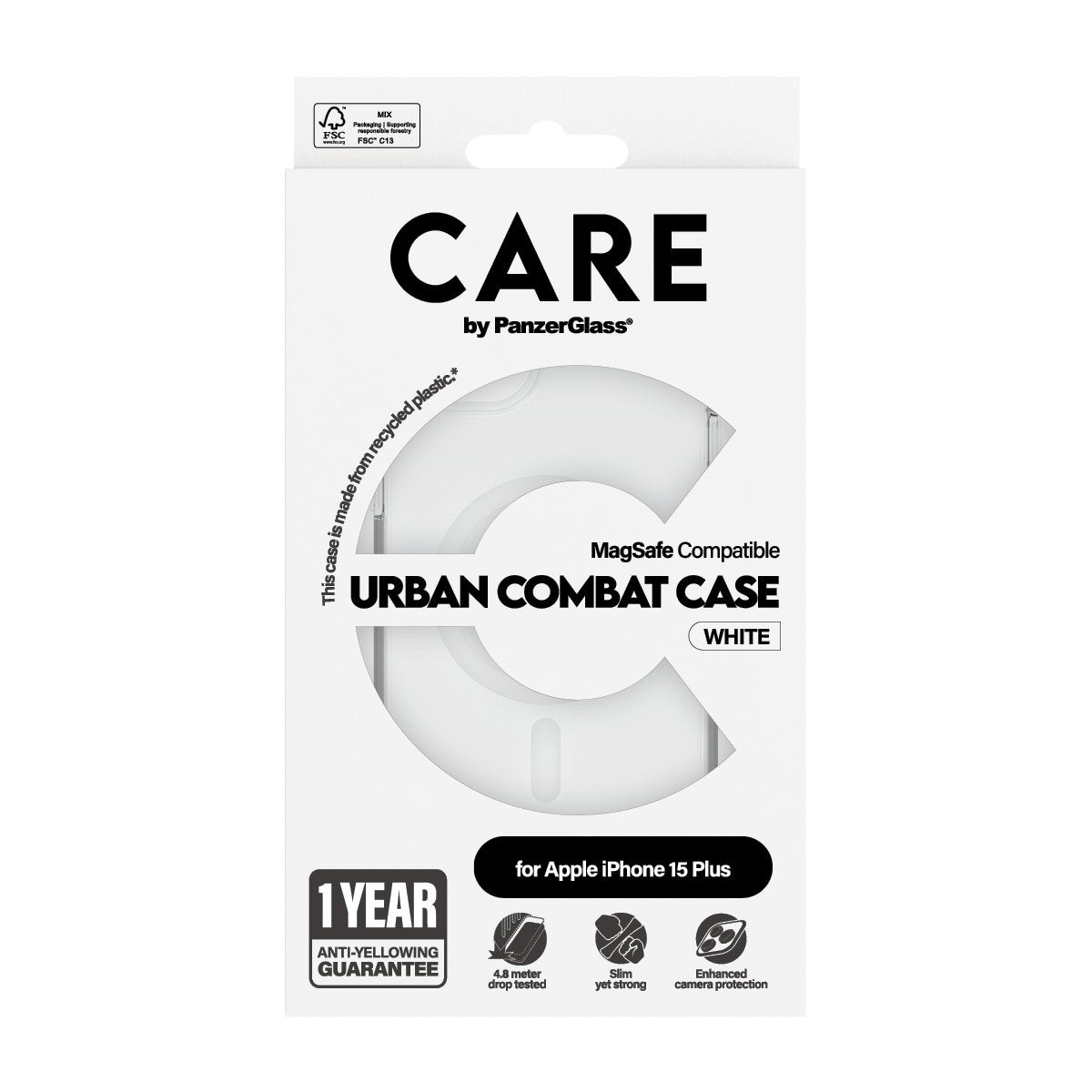 EAN 5715685005541 - PanzerGlass CARE™ by ® Urban Combat Case Transparent w. White MagSafe iPhone 15 Plus funda para teléfono  imagen 3
