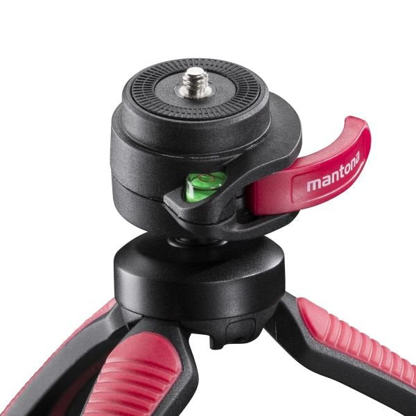 Mantona 21408 Tripode Smartphone/Cámara Digital 3 Pata(S) Negro, Rojo