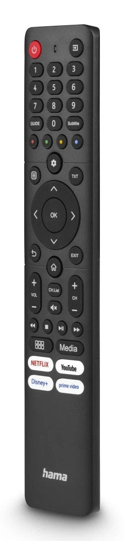 Hama Mando A Distancia Para Tv Hisense - Alcance 10m - 45 Botones - Acceso Directo A Plataformas De Streaming -