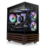 Thermaltake View 170 Ws Argb  (Negro/Holz, Tempered Glass X 2, Holz-Struktur) Ca-1z4-00m1wn-Ws