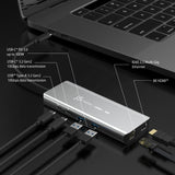 Estación De Conexión Hub Multipuerto J5create Usb4 8k 1x8k Hdmi/2xusb3.2/2xusb-C/Rj45 2.5g Plata Jcd403-N