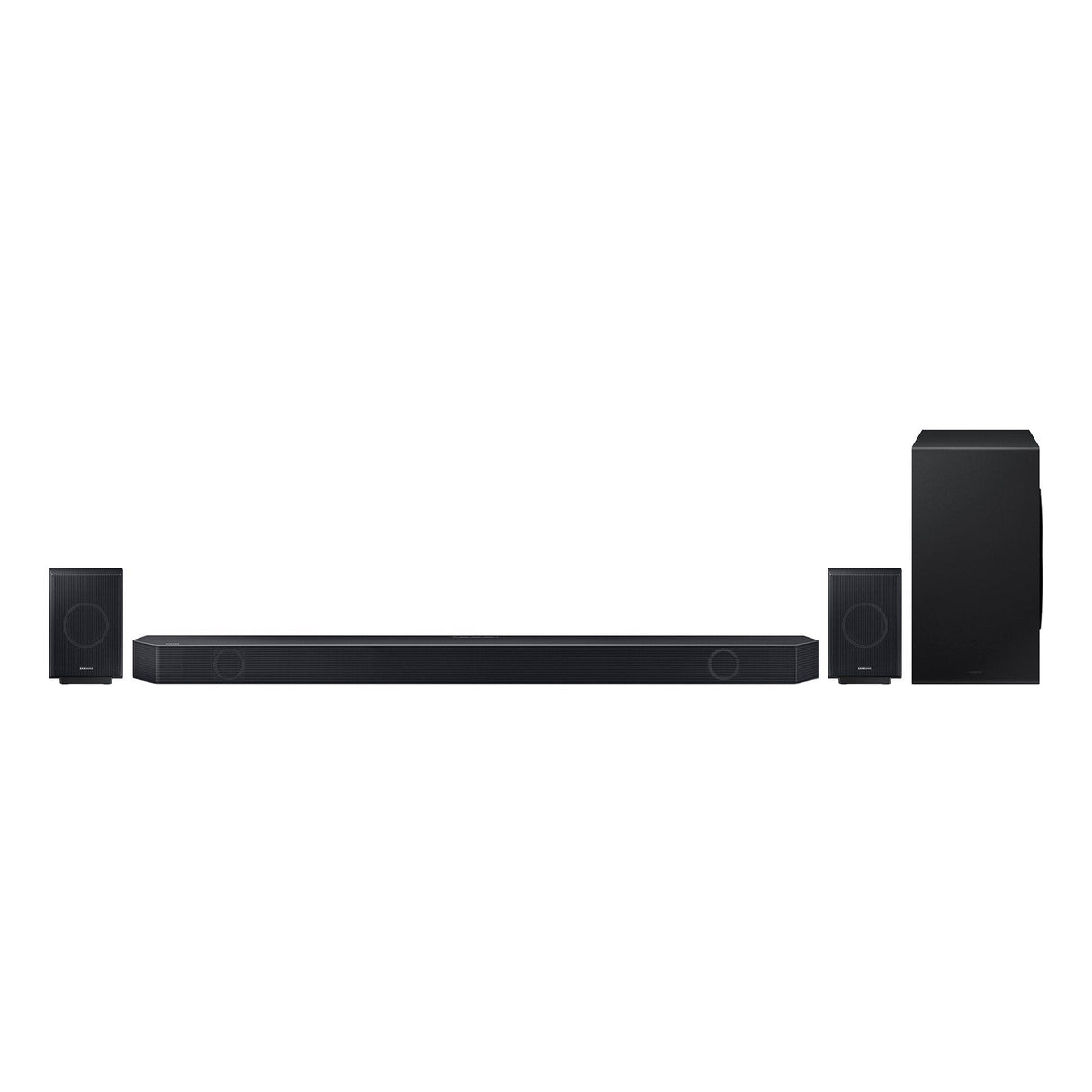 Barra De Sonido Samsung Hw-Q990d Zf Graphite Black  Con Subwoofer + Traseros Inalámbricos 41w 11.1.4ch