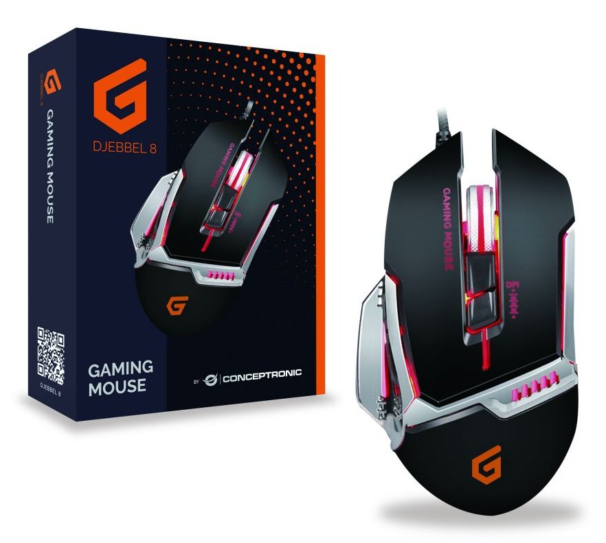 EAN 4015867209233 - Conceptronic DJEBBEL 8 ratón Juego USB tipo A Óptico 4000 DPI imagen 3