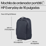 EAN 0198122601967 - HP Everyday 16 Odyssey Gray Laptop Backpack 40,9 cm (16.1") Gris imagen 4