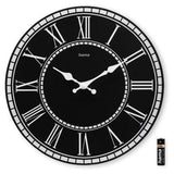 Hama Rab Reloj De Pared Analogico - Cuarzo - Silencioso - Mdf - Funciona Con 1 Pila Aa - 30x2cm - Negro