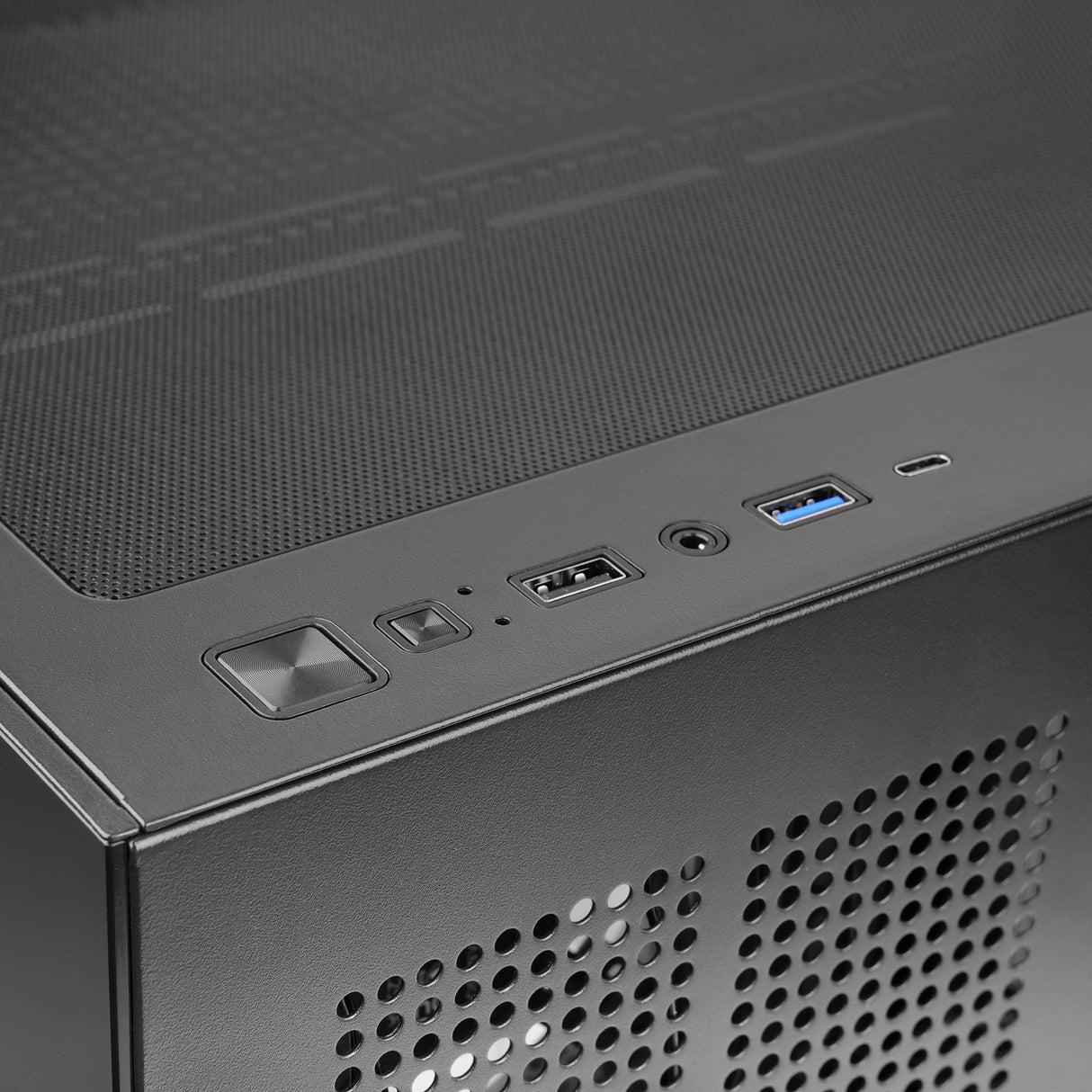 Caja Pc  Atx Mars Gaming Mcv5 Cristal Templado Panoramico Argb Gpu 416mm Negra