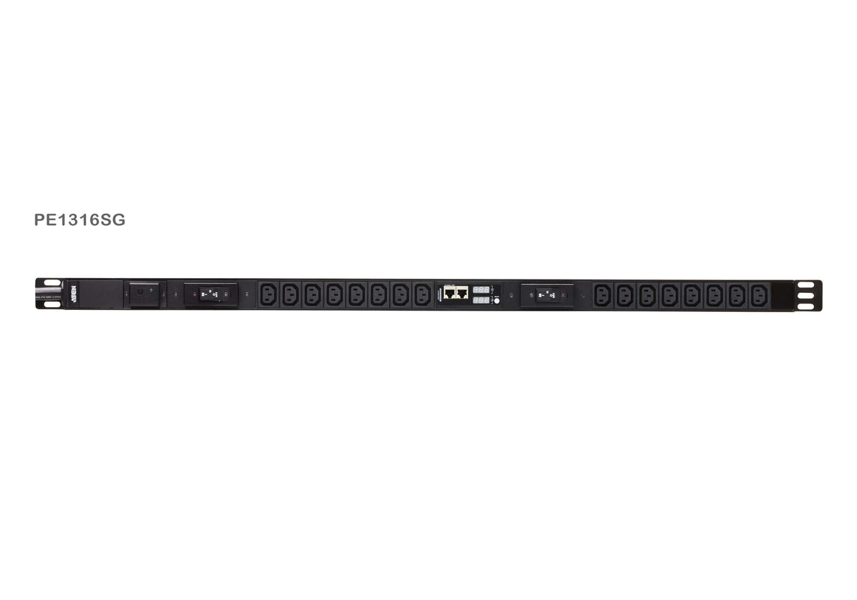 16-Outlet 0u Pdu With Current  Accs And Voltage Lcd Display Overcurr