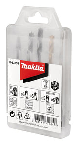 Makita Juego De Brocas 1/4 ", 5 Piezas D-23759