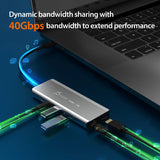Estación De Conexión Hub Multipuerto J5create Usb4 8k 1x8k Hdmi/2xusb3.2/2xusb-C/Rj45 2.5g Plata Jcd403-N