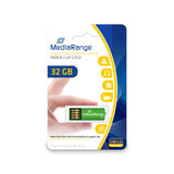 Mediarange Usb Nanomick 32gb M. Klammerfunktion Verde