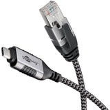 EAN 4040849744044 - Goobay 74404 cambiador de género para cable USB 3.1 type A RJ45 Negro, Plata imagen 2
