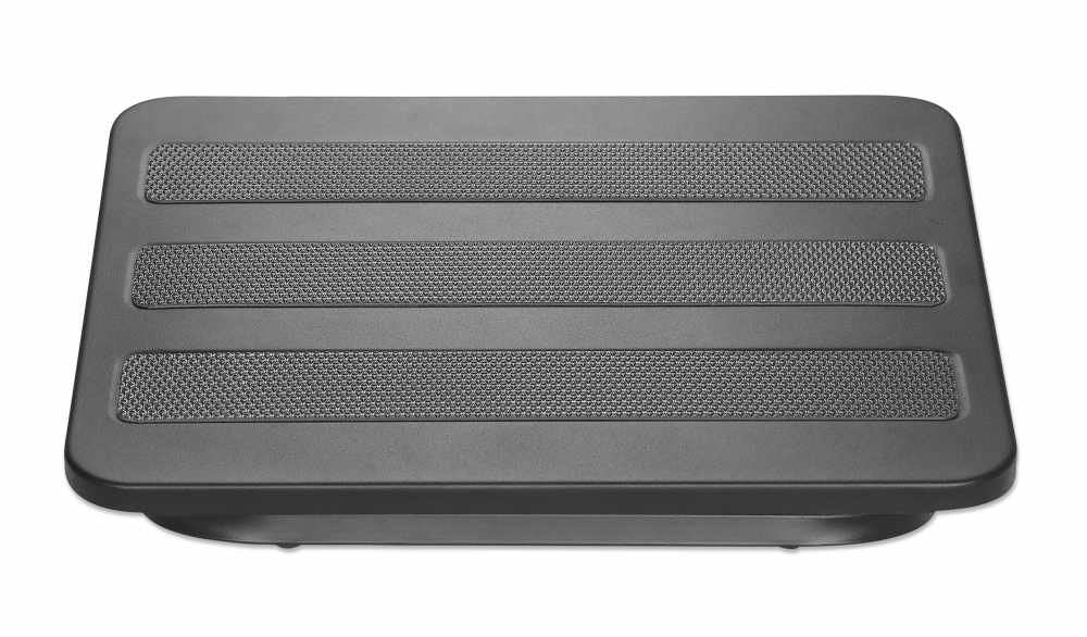 Manhattan Ergonomic Adjustable Footrest Under-Desk Comfort And Productivity Enhancer 300 X 380mm 12 X 15in. Rubberized Surface Black
