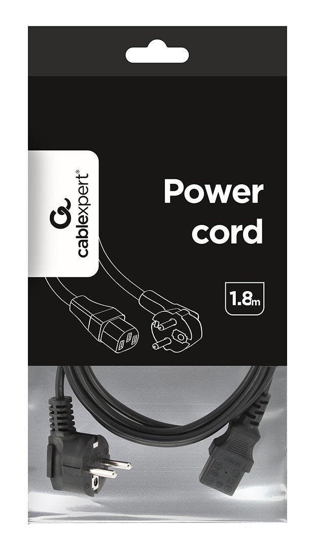 EAN 8716309004473 - Gembird PC-186 cable de transmisión Negro 1,8 m CEE7/4 C14 acoplador imagen 2