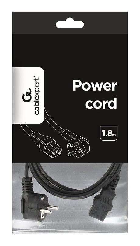 EAN 8716309004473 - Gembird PC-186 cable de transmisión Negro 1,8 m CEE7/4 C14 acoplador imagen 2