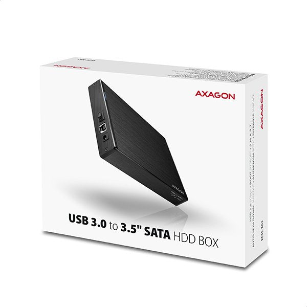 Axagon Ee35-Xa3 Caja Externa De 3,5, Usb 3.0 / Sata Ii, Aluminio - Negro