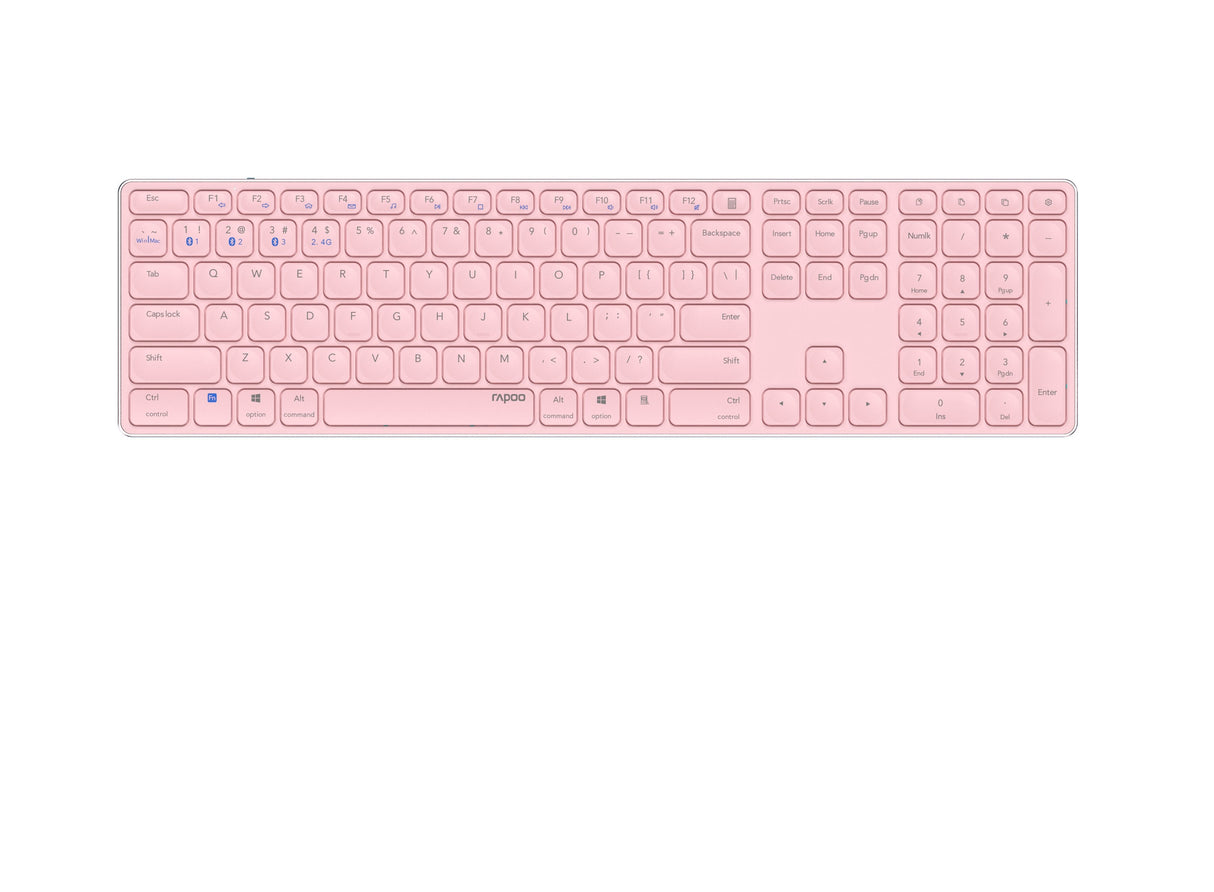 Rapoo E9800m Teclado Bluetooth Qwerty Rosa