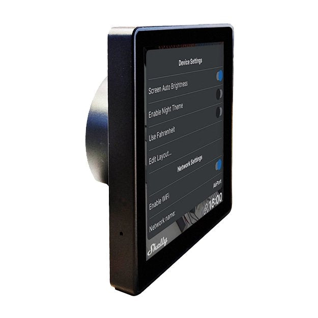 Home Shelly Accessories "Wall Display" Android Wlan Unterputz Schwarz