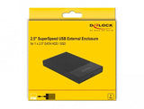 Delock Caja Externa Para Sata Hdd Ssd De 2.5" Con Superspeed Usb Tipo Micro-B Hembra - Sin Herramientas