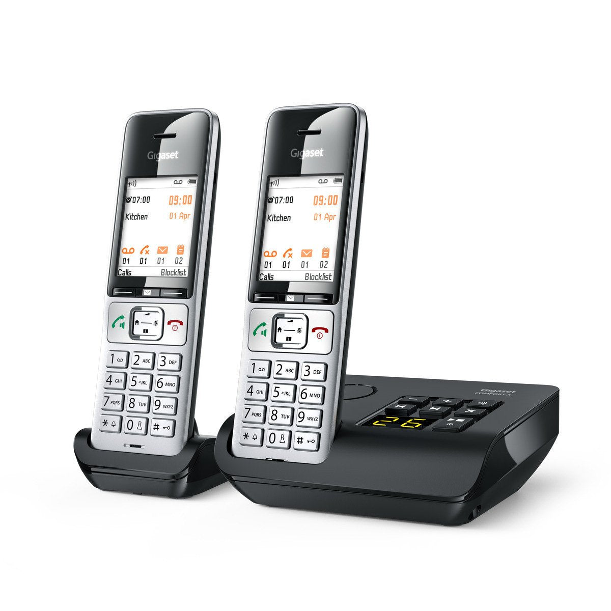 Gigaset Comfort 500a Duo Teléfono Dect/Analógico Identificador De Llamadas Negro, Plata