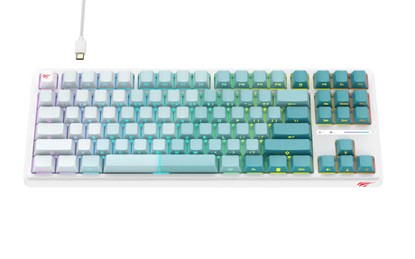 EAN 6939119026332 - Havit KB901L (White and green) teclado Juego USB QWERTY Verde, Blanco imagen 2