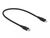 Delock Daten- Y Cable De Carga Usb Tipo-C A Lightning Negro 0,5 M Mfi
