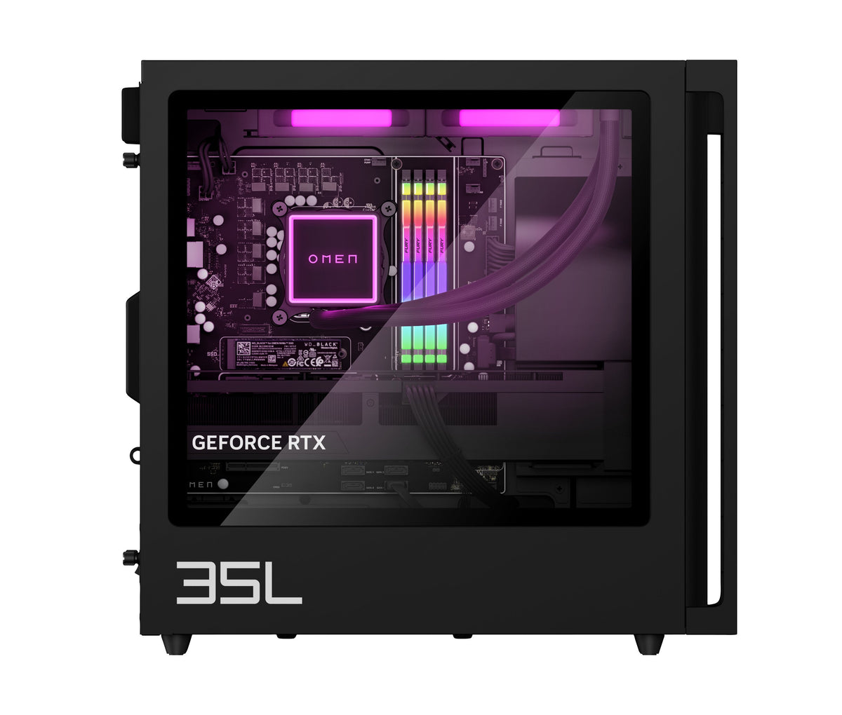 Sobremesa Gaming Hp Omen Gt16-0090ns, Ryzen 7-8700f, 32gb, 1tb Ssd, Nvidia Geforce Rtx 5070ti 16gb, Sin So - Negro