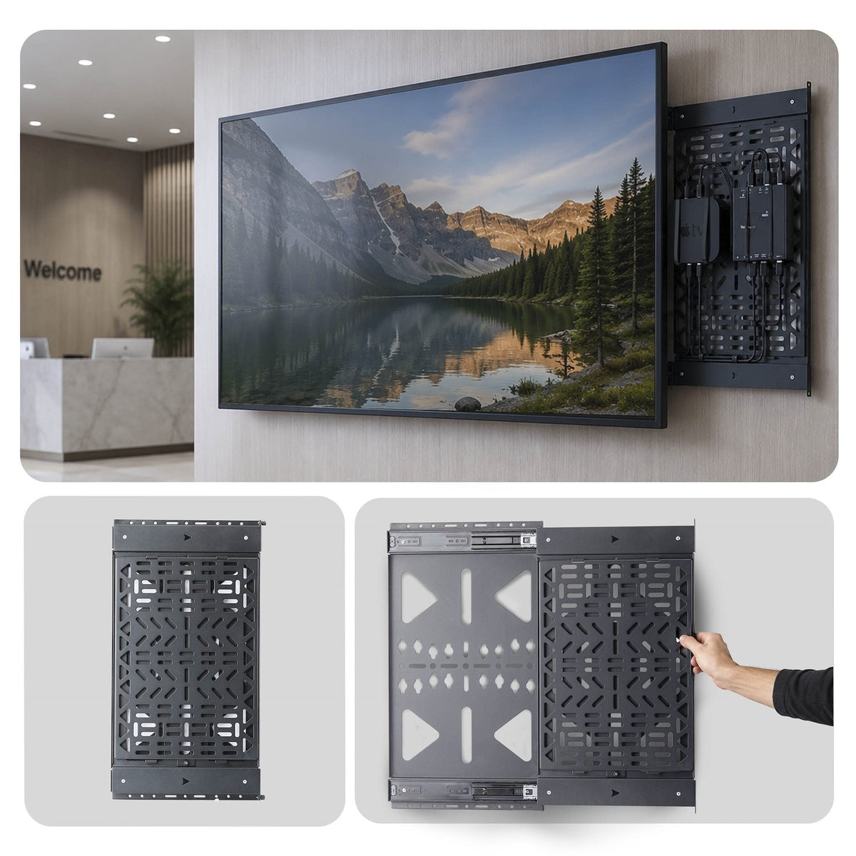 Panel De Pared Extraible Wall Para Av - Para Detras Del Tv