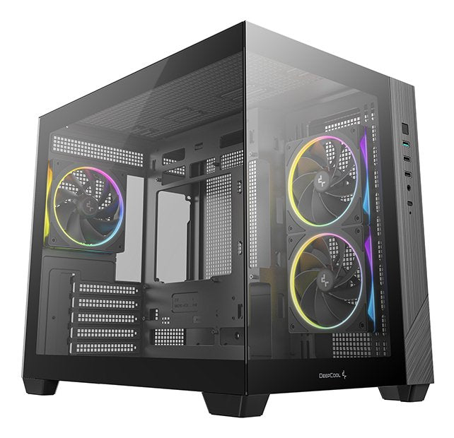 Caja Pc Deepcool Cg330 3f (Negro, Panorama-Design) R-Cg330-Bkngm3-G