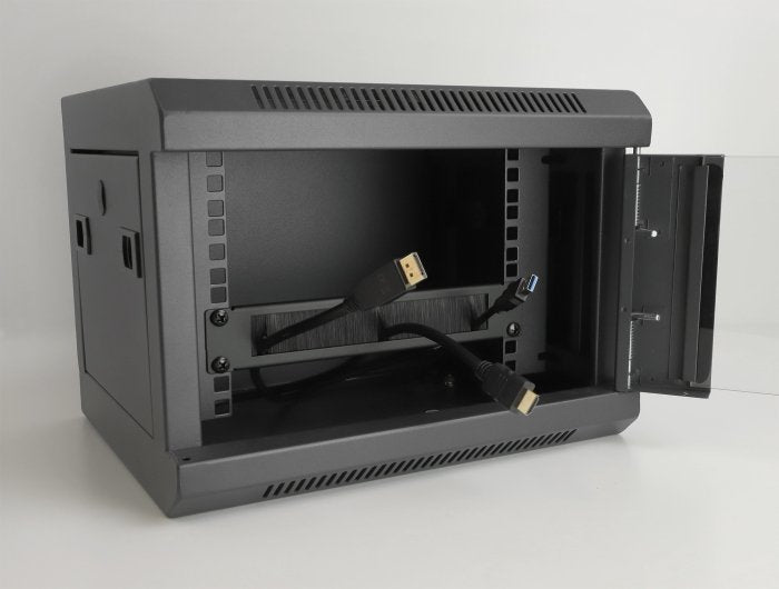 Delock Regleta De Cepillos Para La Gestión De Cables De 10" Con Fijación De Cables 1u Negro