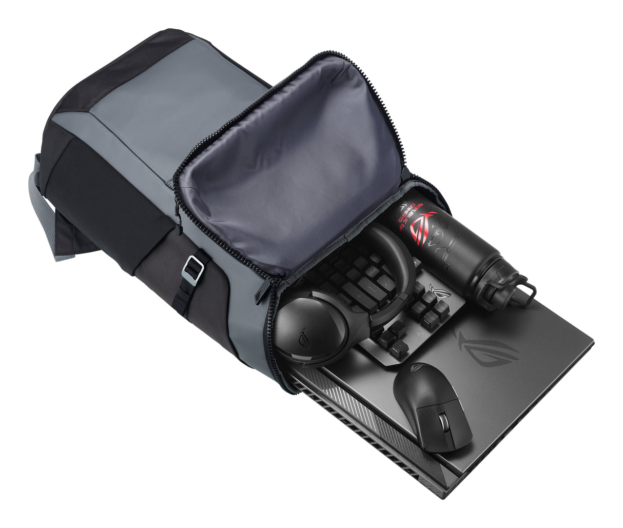 Mochila Asus Bp2701 Rog Backpack/Gr  (17.3") Negro, Gris