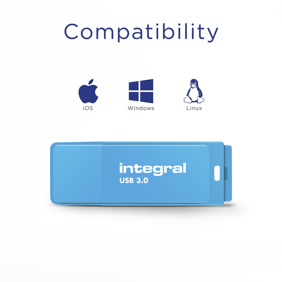 Usb Flash Drive Neon Usb 3.0 Blue 64gb