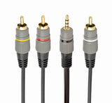 Gembird Ccap-4p3r-1.5m Cable De Audio Jack 3.5mm (4 Pines) M / 3x Rca (Cinch) M, 1.5m, Negro