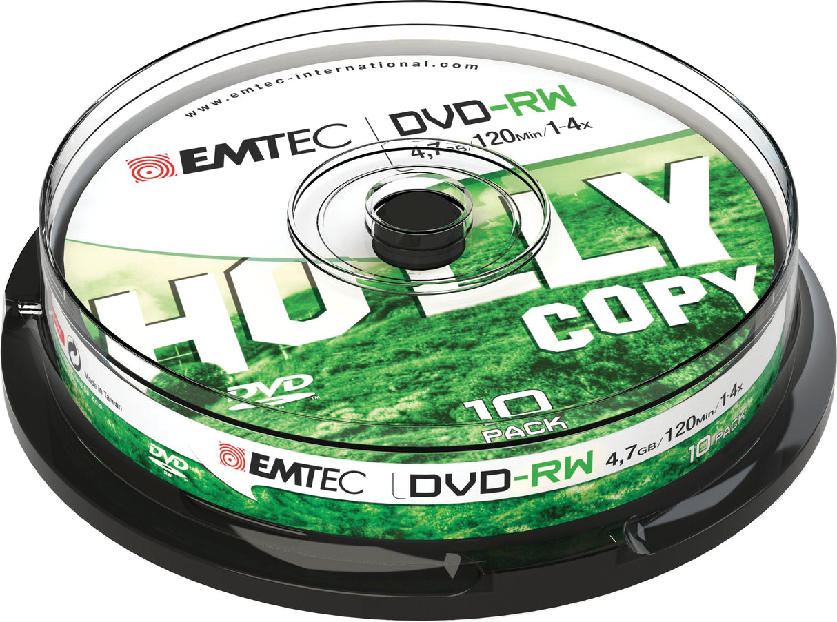 Dvd-Rw Emtec 4,7 Gb 10 Piezas 4x Pastel Clásico