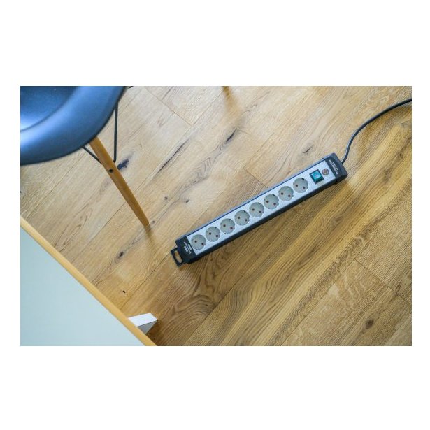 EAN 4007123624386 - Brennenstuhl 1951580101 Regleta, 230 V, Negro y Gris Claro, 49 cm base múltiple 5 m 8 salidas AC Interior imagen 3